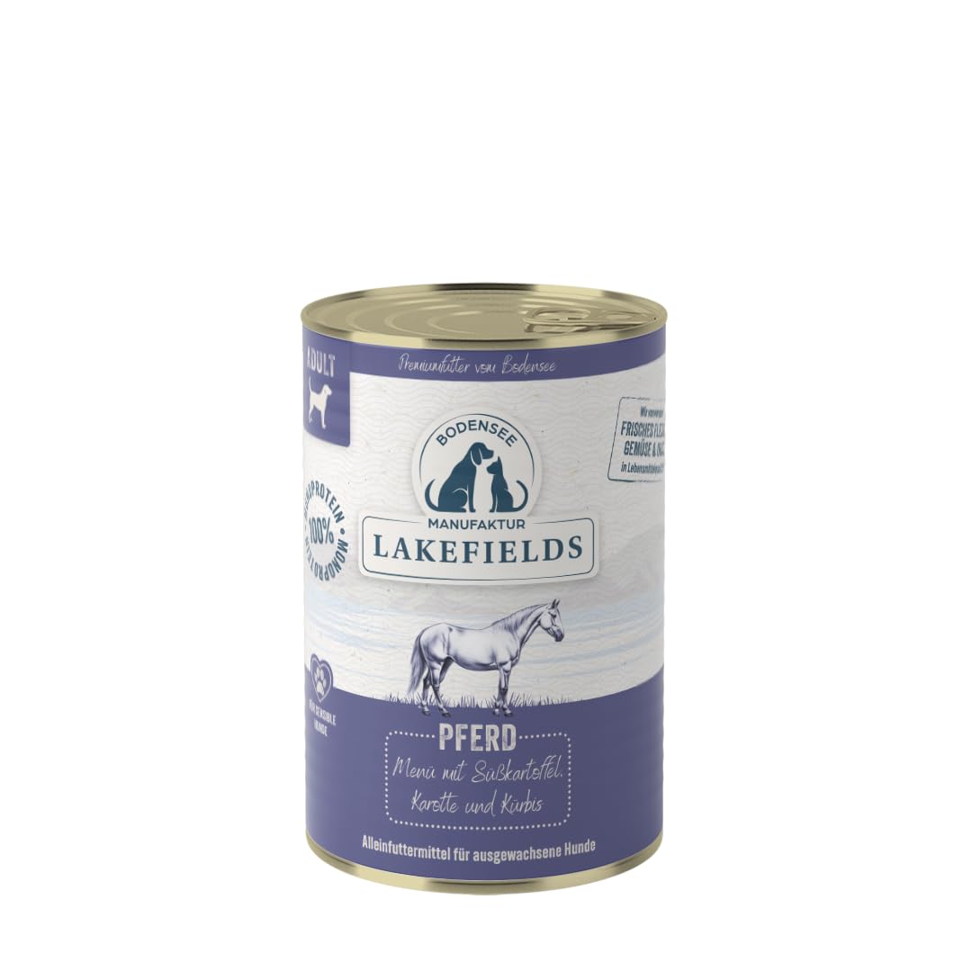 lakefields-premium-nassfutter-f-r-hunde-pferd-60-getreidefrei-6x400g image 1