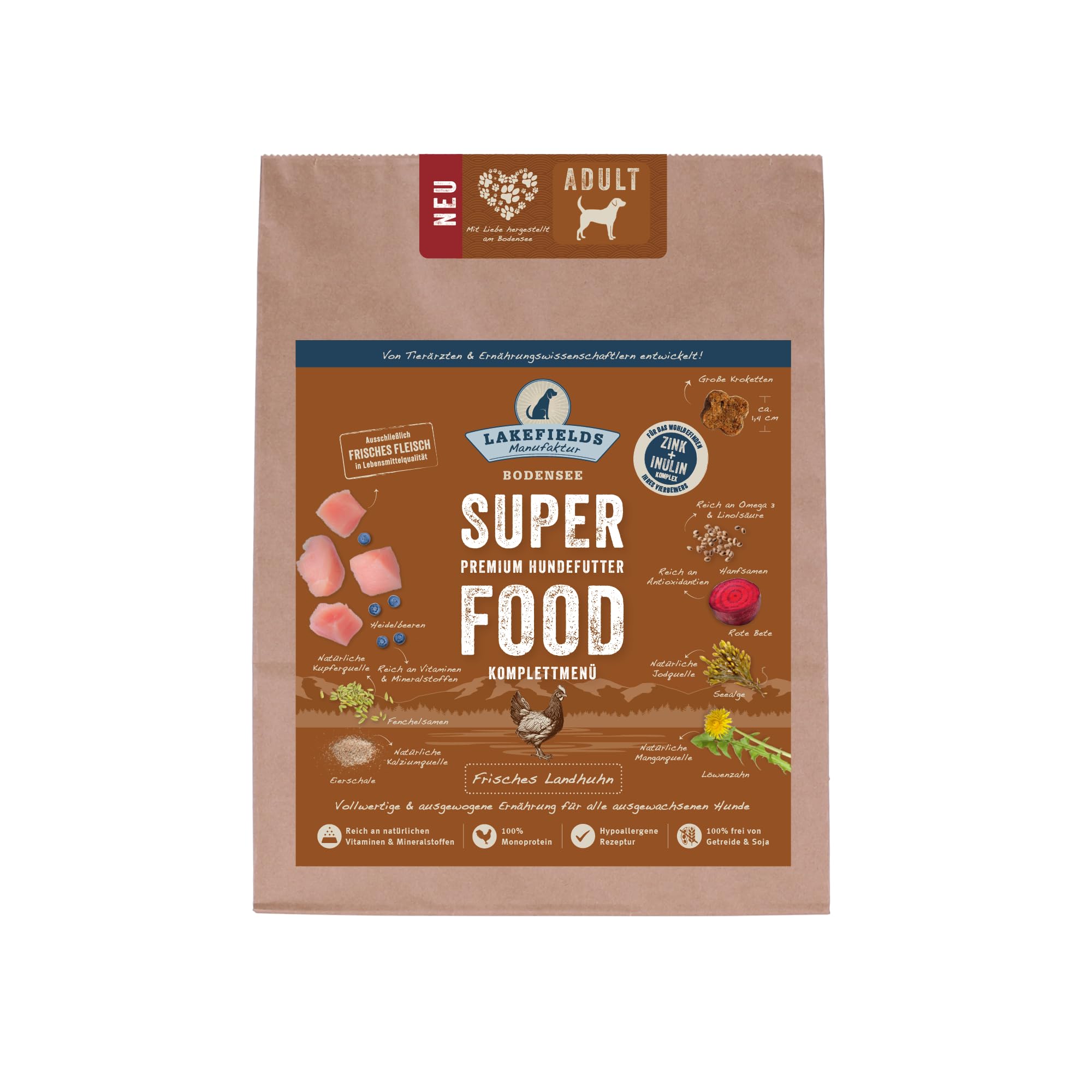 lakefields-premium-superfood-huhn-trockenfutter-f-r-hunde-4-x-2-5-kg image 2
