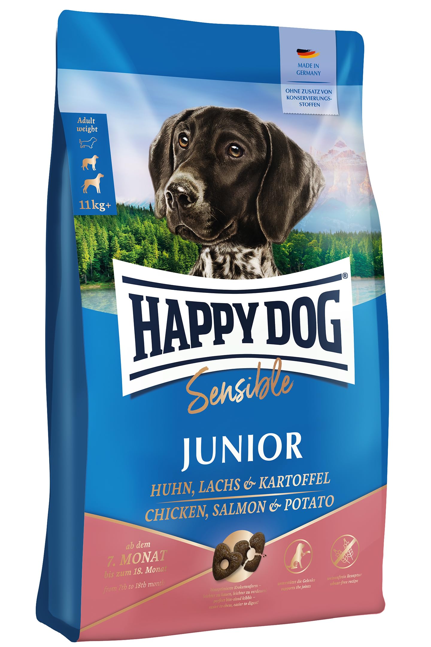 happy-dog-sensible-puppy-huhn-lachs-kartoffel-welpen-trockenfutter-1-kg image 2