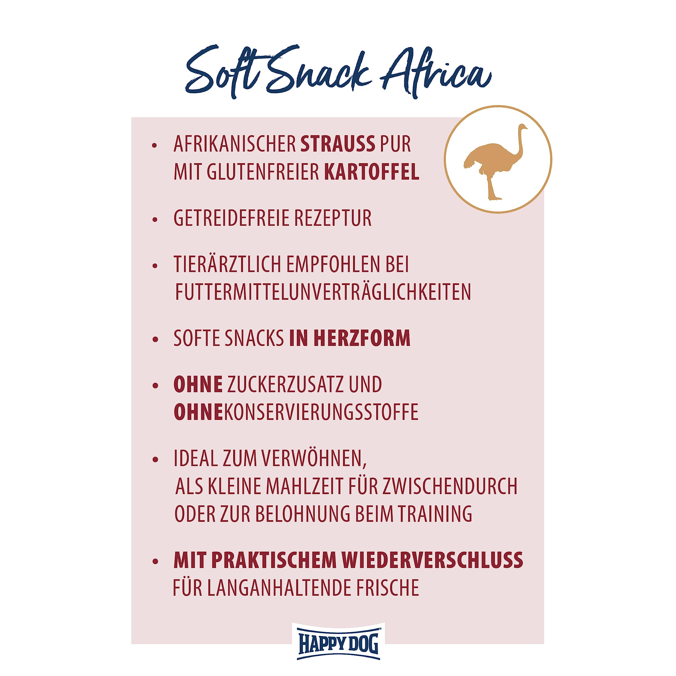 happy-dog-softsnack-africa-strau-weich-getreidefrei-100-g image 2