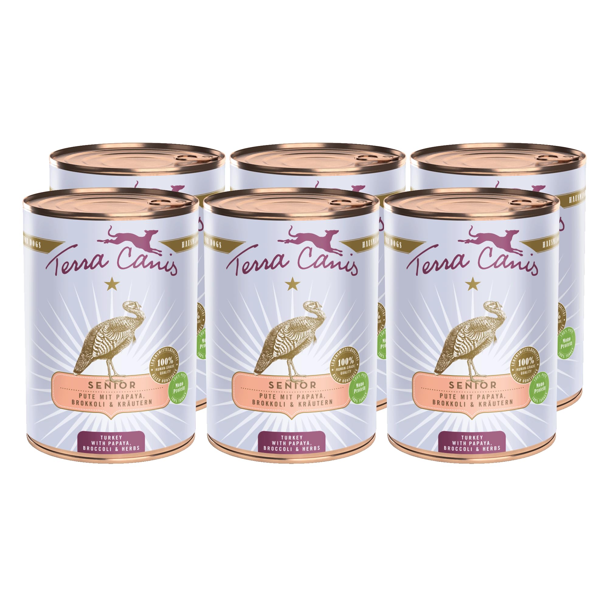 terra-canis-pute-mit-papaya-borretsch-senior-nassfutter-6x400g image 1
