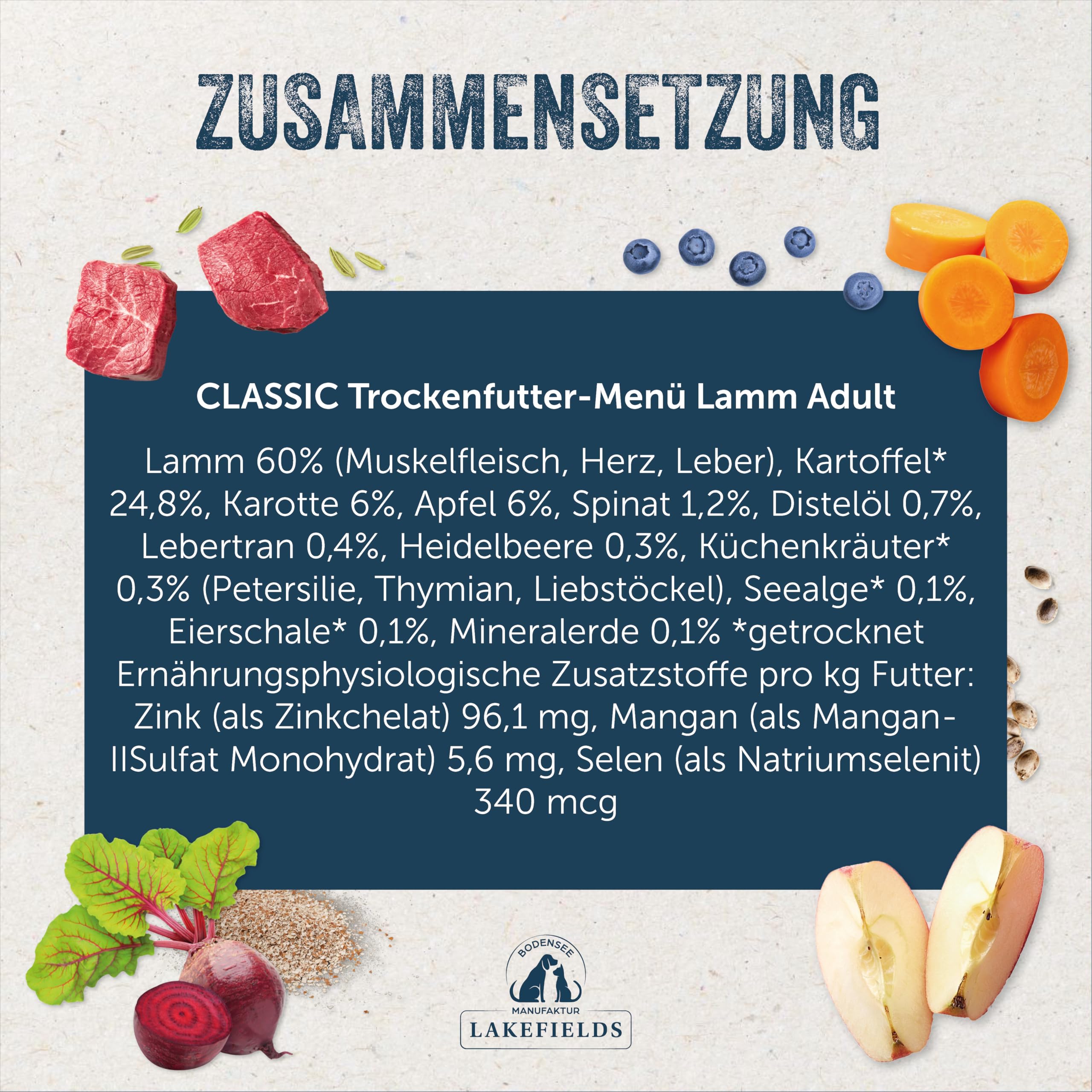 lakefields-classic-trockenfutter-hund-lamm-60-4-x-1kg-getreidefrei image 4