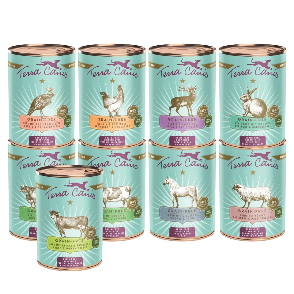 terra-canis-kennenlernpaket-getreidefrei-nassfutter-9x400g image 1