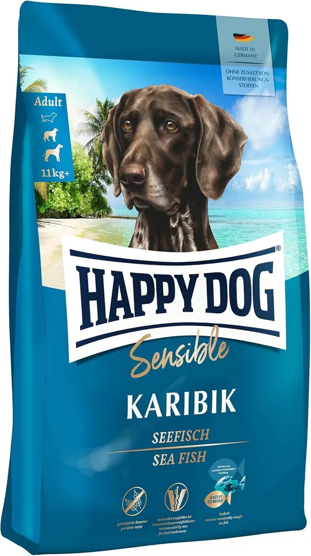 happy-dog-sensible-karibik-trockenfutter-f-r-hunde-seefisch-getreidefrei-1-kg image 1