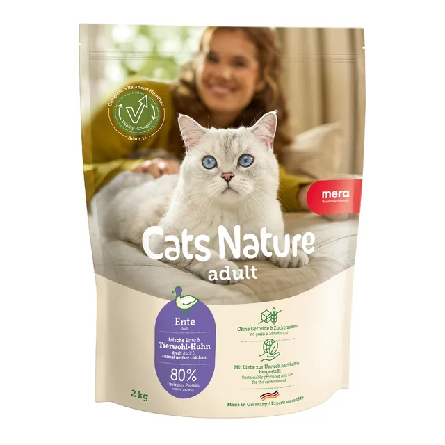 mera-cats-nature-ente-katzen-trockenfutter-getreidefrei-2kg image 1