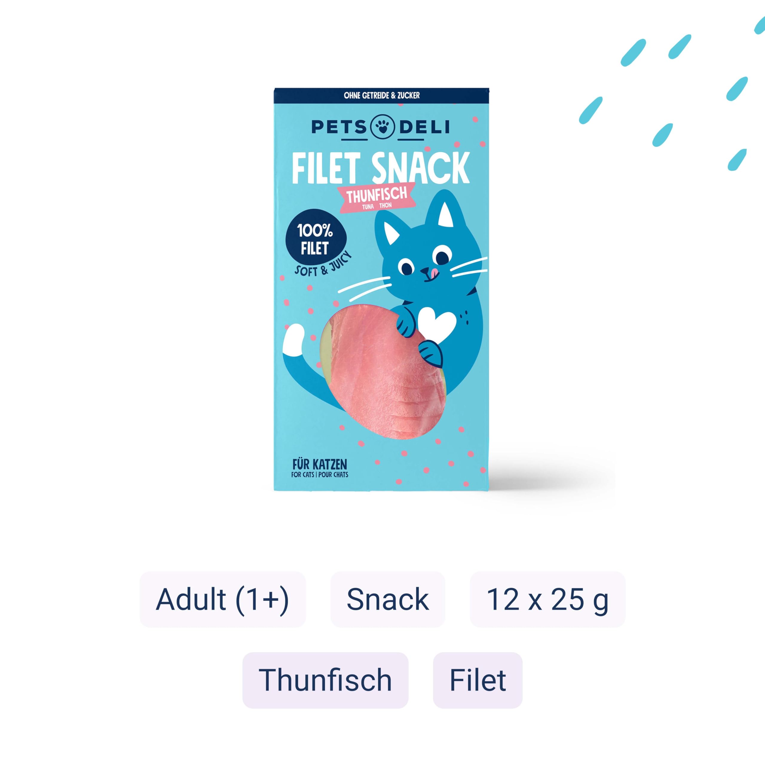 pets-deli-filet-snack-f-r-katzen-thunfisch-mit-gr-ntee-extrakt-12-x-25-g image 2