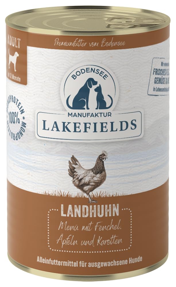 lakefields-premium-nassfutter-huhn-61-6-x-400-g-getreidefrei-hypoallergen image 6