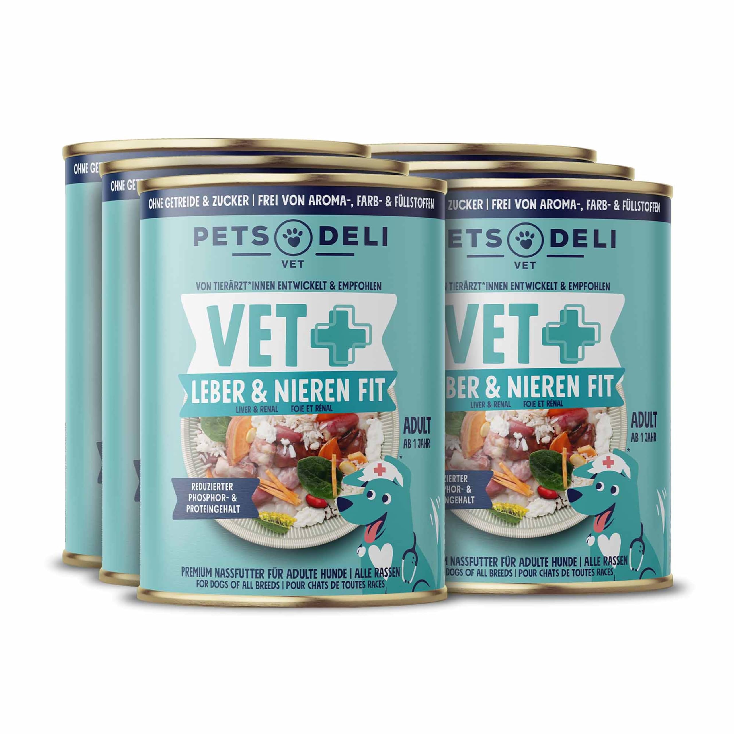pets-deli-vet-nieren-leber-fit-nassfutter-huhn-f-r-hunde-6x400g image 1