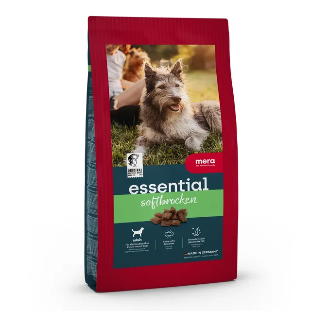 mera-essential-soft-brocken-hundefutter-trocken-halbfeucht-mit-gefl-gel-12-5-kg image 1