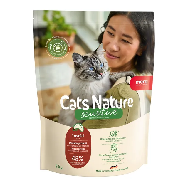mera-cats-nature-sensitive-insekt-katzenfutter-trocken-getreidefrei-2-kg image 1