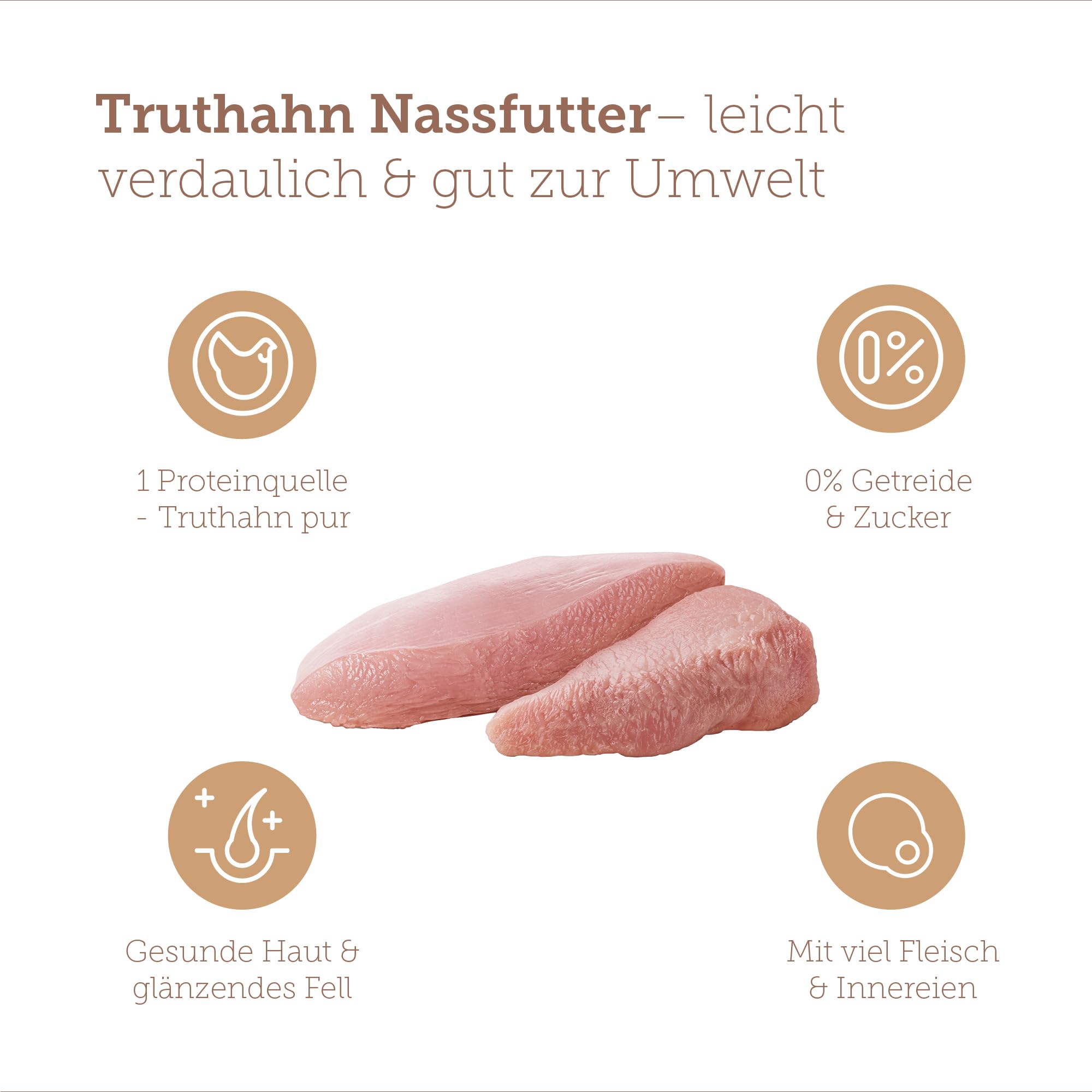mera-pure-sensitive-truthahn-nassfutter-getreidefrei-monoprotein-6x400g image 2