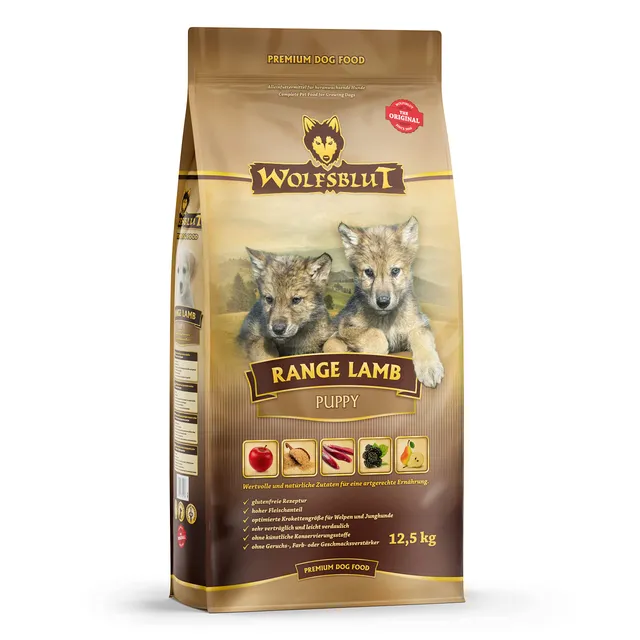wolfsblut-range-lamb-puppy-hundefutter-trocken-getreidefrei-mit-lamm-12-5-kg image 1
