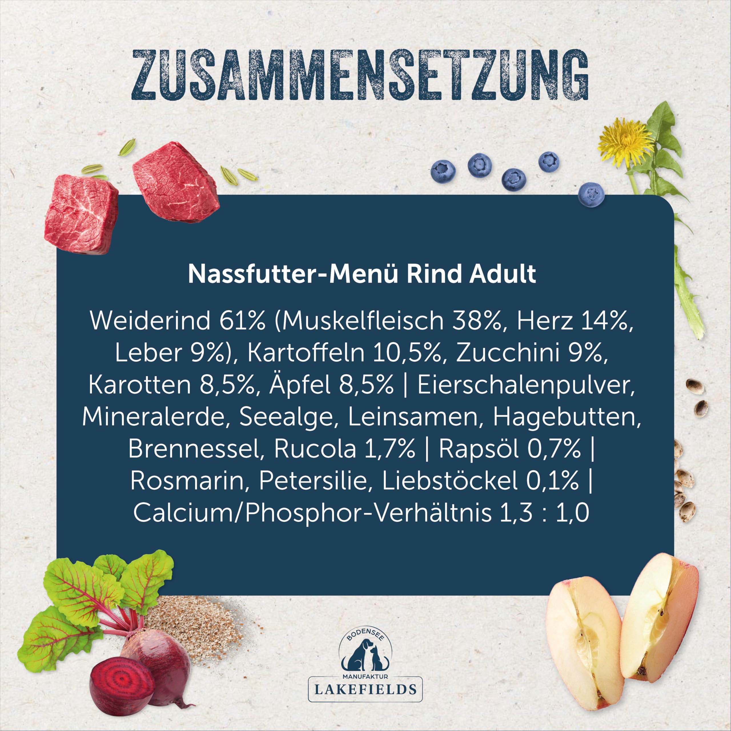 lakefields-premium-nassfutter-hund-rind-getreidefrei-6x200g image 4