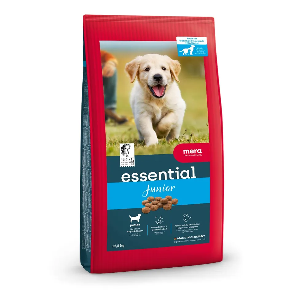 mera-essential-junior-welpen-trockenfutter-mit-gefl-gel-12-5-kg image 1