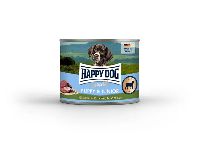 happy-dog-sensible-puppy-lamm-und-reis-nassfutter-dose-200g image 1