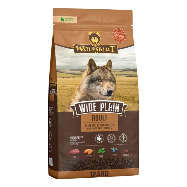 wolfsblut-wide-plain-adult-trockenfutter-f-r-hunde-pferd-getreidefrei-12-5-kg image 1