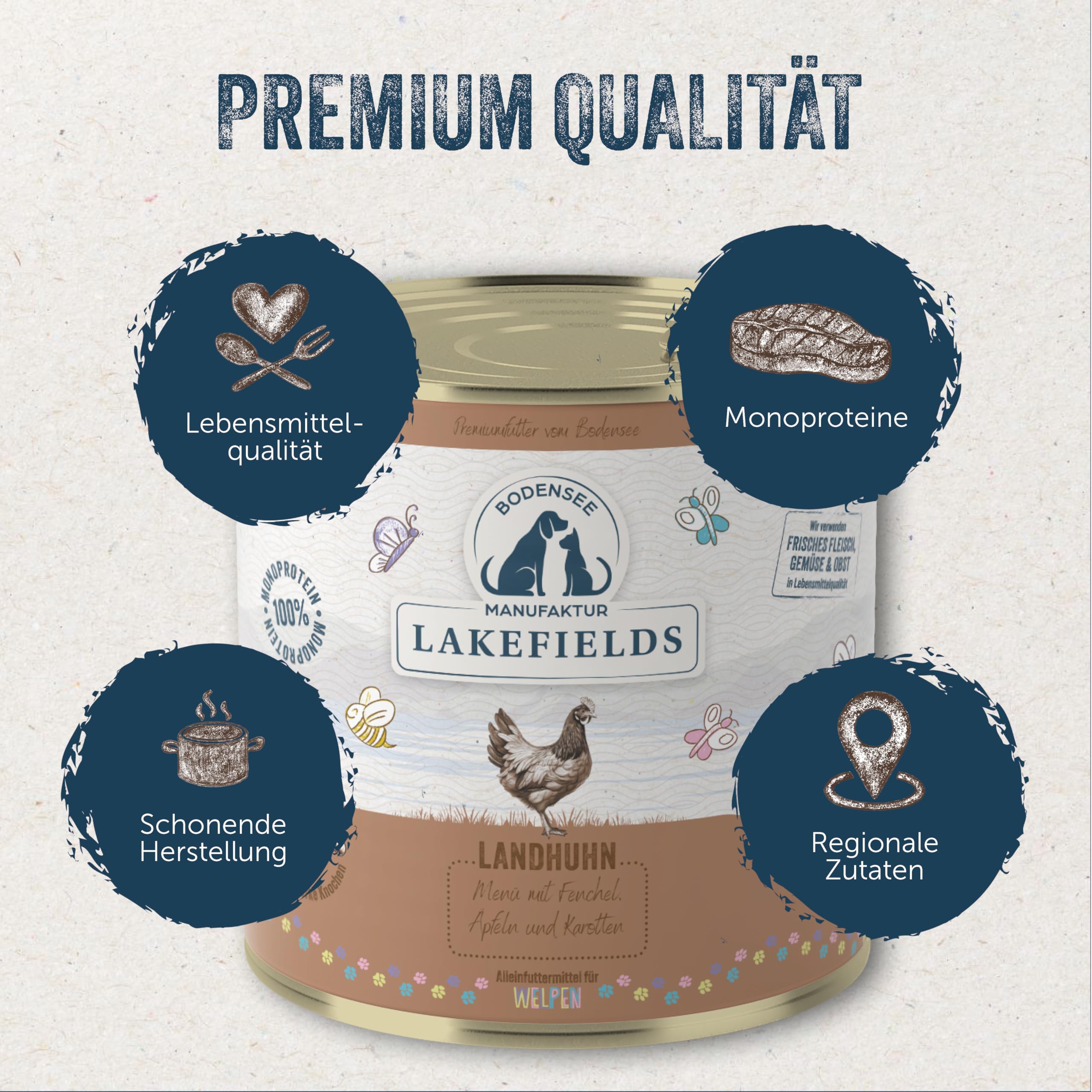 lakefields-premium-welpenfutter-nass-huhn-61-6-x-400g-getreidefrei image 2