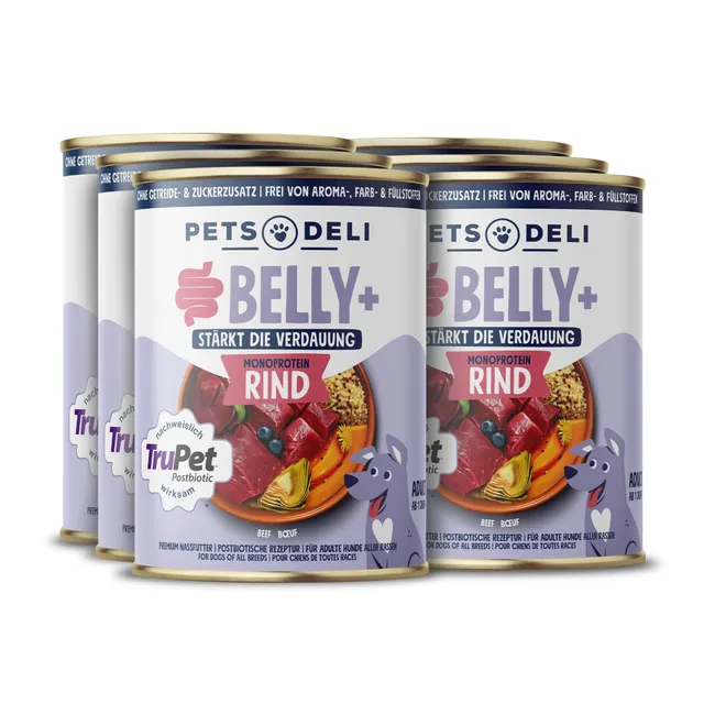 pets-deli-belly-nassfutter-f-r-hunde-mit-rind-6-x-400-g image 1