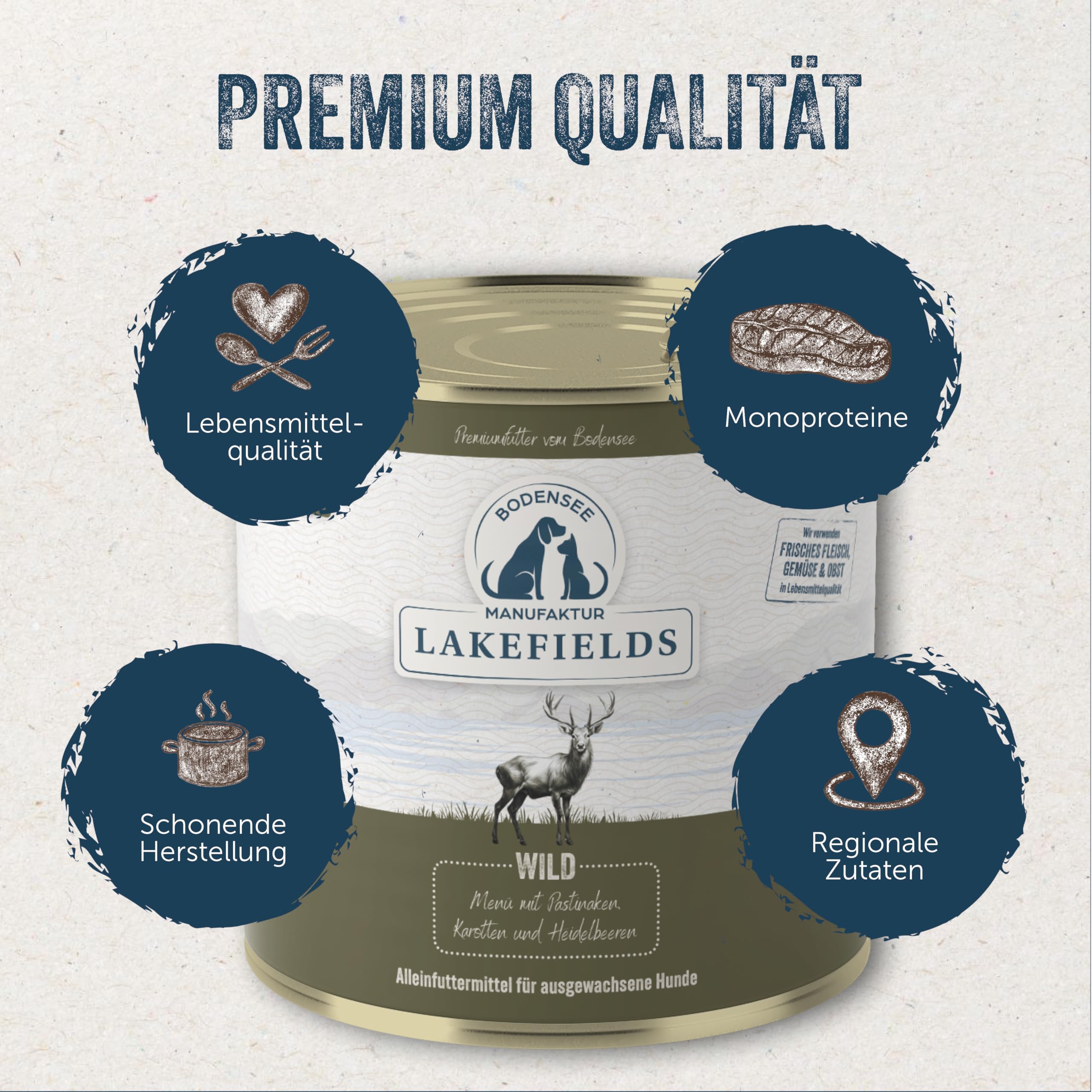 lakefields-wild-hundenassfutter-hirsch-getreidefrei-6-x-400-g image 2