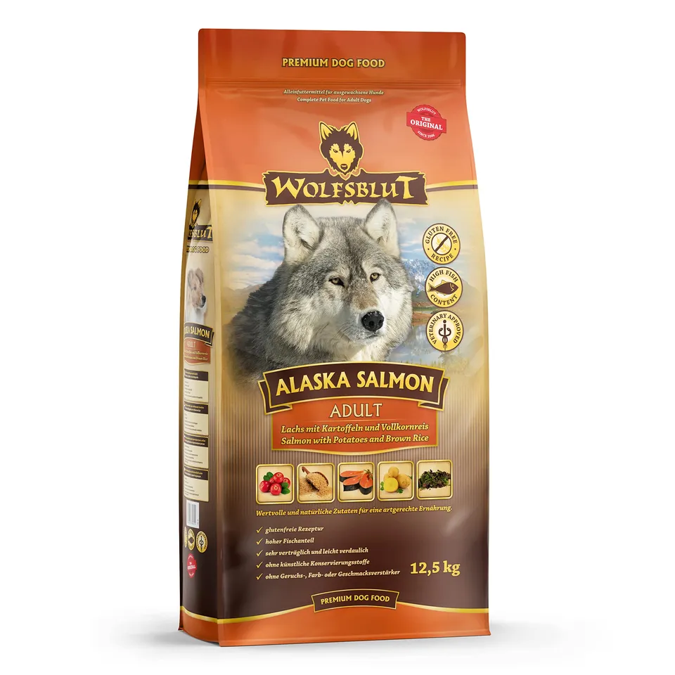 wolfsblut-alaska-salmon-adult-hundefutter-trocken-getreidefrei-mit-lachs-12-5-kg image 1