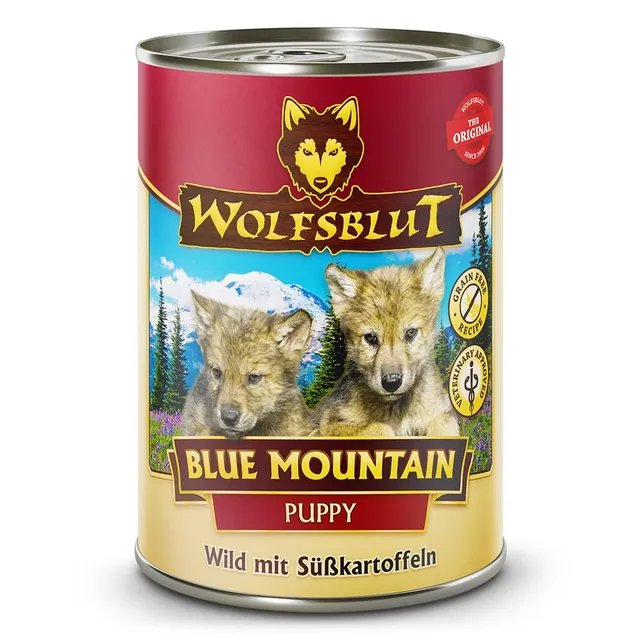 wolfsblut-blue-mountain-puppy-nassfutter-wild-getreidefrei-6x395g image 1